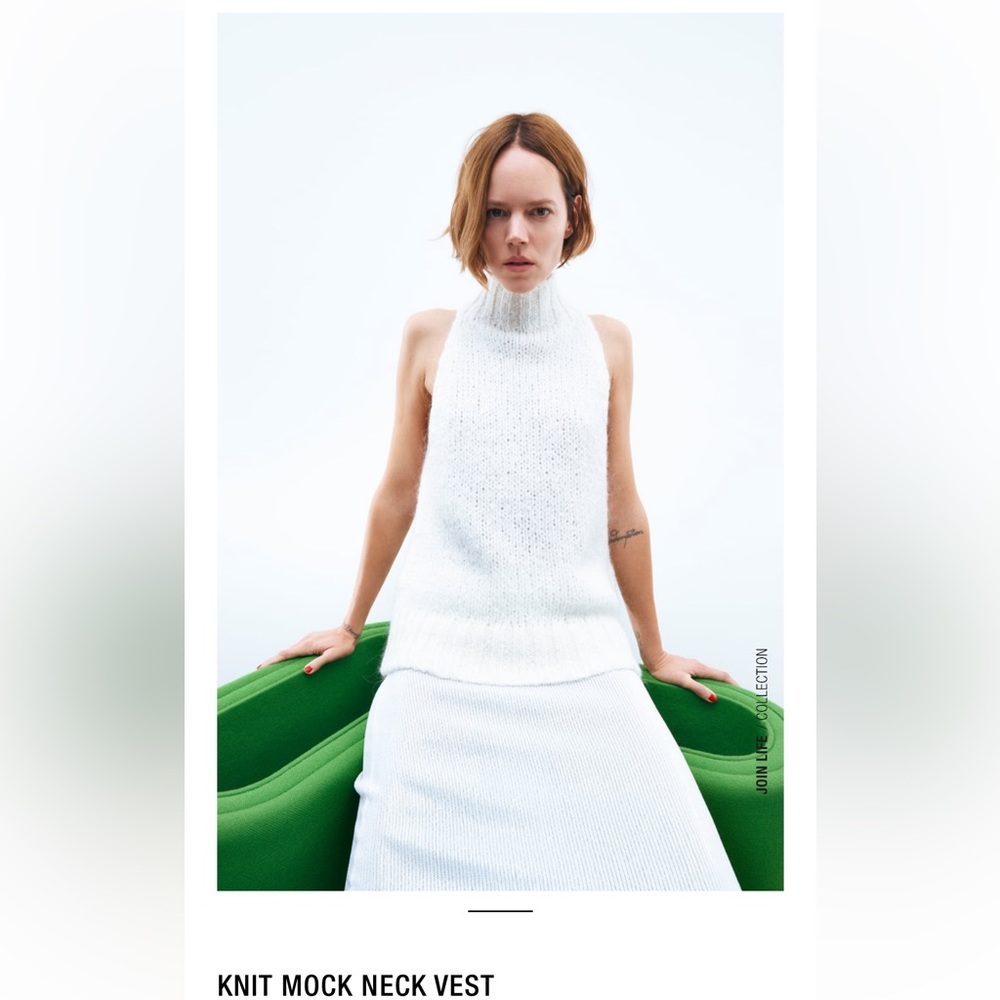 Zara knit mock neck vest — BRAND new with tags!